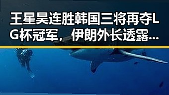 王星昊连胜韩国三将再夺LG杯冠军，伊朗外长透露新一轮谈判或将在19日举行